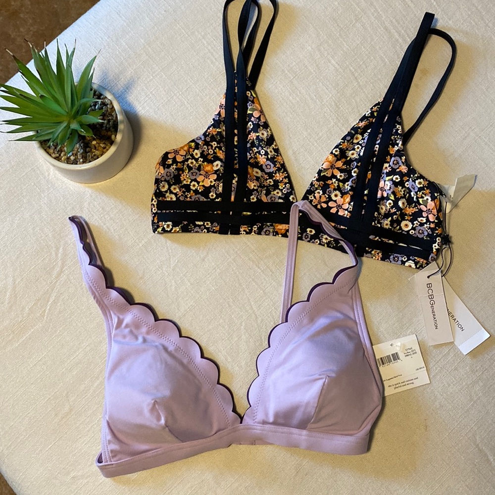 2 bathing suit tops